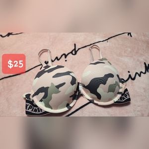Pink push up bra